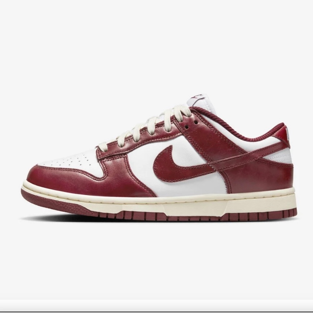 Nike Burgundy and White Low-Top Sneakers